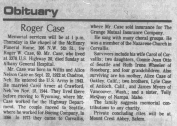 Clipping from Corvallis Gazette-Times